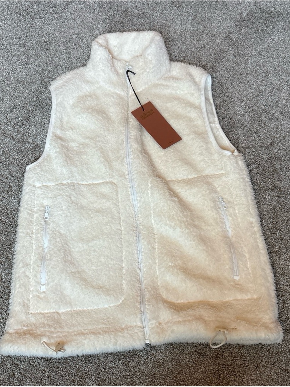 Soft Sherpa Zip-Up Jacket in Cream